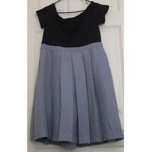 ModCloth Jacquard A Line Off The Shoulder Dress XL NWOT Retro Career Office Mod